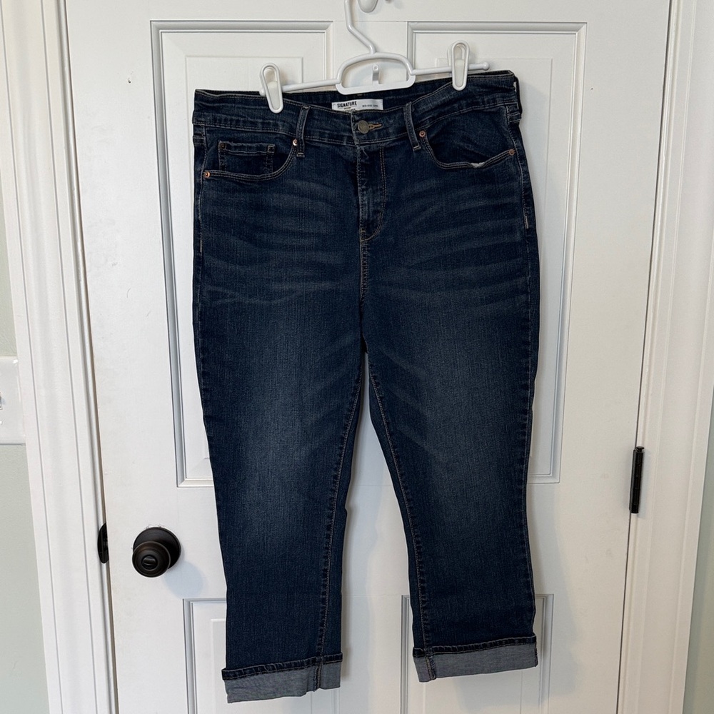 Signature by Levi Strauss Dark Blue Ankle Jeans